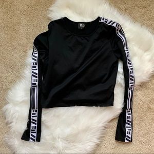 LF Store Long sleeve Cropped WHITE Logo detailing